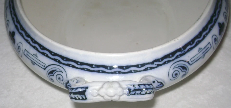 Cuenco para servir 1915 patrón real de Albion Bourne Leigh Pottery England Foto 3 de 4