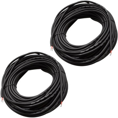 Pair of 75 Foot Raw Wire to Raw Wire Speaker Cables - 16 Gauge 2 Conductor