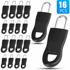 16Pcs New Zipper Fixer Repair Pull Tap Replace Pants Luggage Boots Skirts US