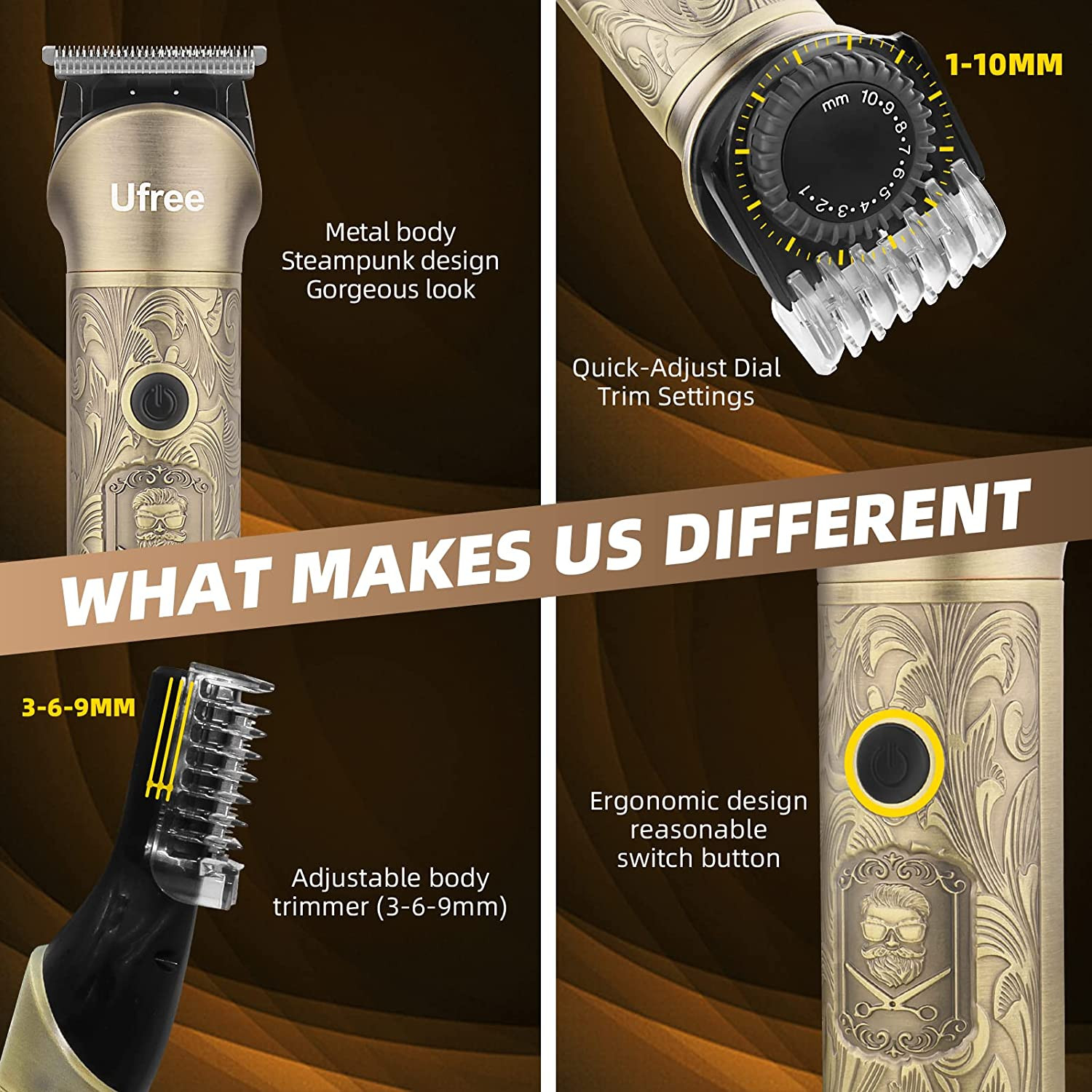 7-in-1 Beard Trimmer Kit – Cordless Grooming Set for Face, Nose, Body, Gift, Men