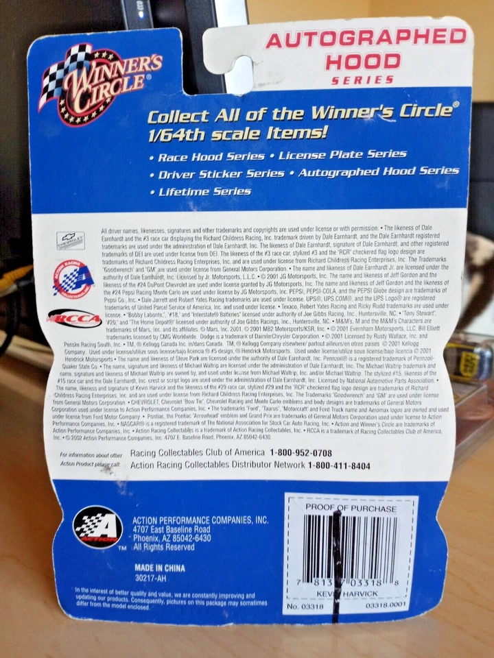 Winners Circle 2001 Kevin Harvick #29 E.T. The Extra Terrestrial 1/64 scale - Image 2 of 2