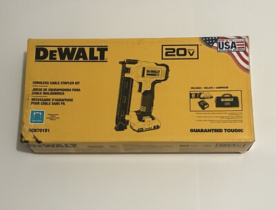DEWALT DCN701D1 20V Battery Powered Cordless Stapler Kit - NEW