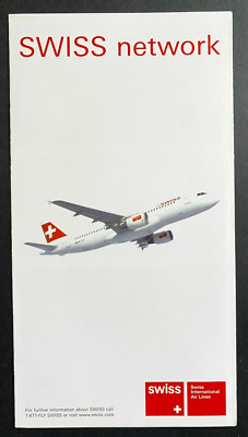 Swiss International Air Lines Network Brochure - Destination & Aircraft Seat Map