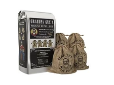 Grandpa Gus's Mice Repellent 4 Burlap Pouches Smell Absorption Fresh Air Natural