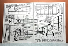 BRISTOL & COLONIAL M.1C BALSA FREE FLIGHT MODEL AIRPLANE PLANS 13" WINGSPAN