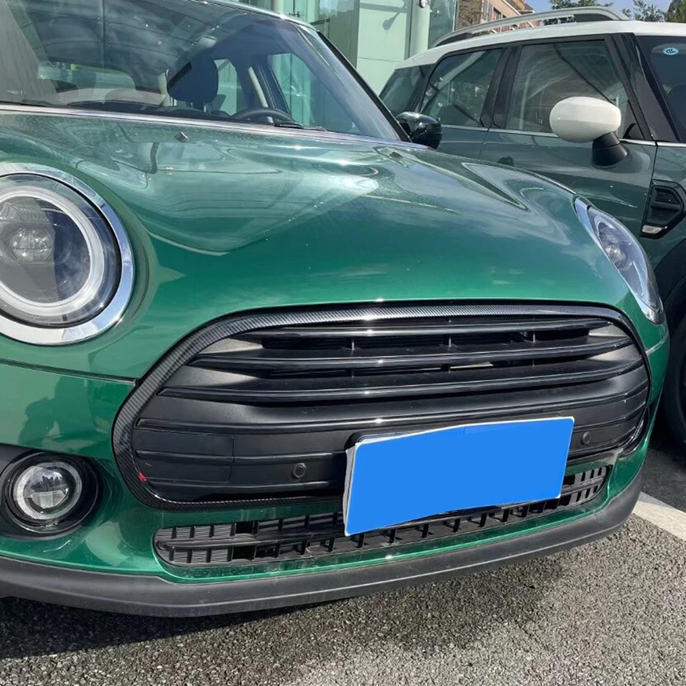 Griglia griglia centrale anteriore stile carbonio copertura bordo per Mini Clubman F54 2022 2023 - Immagine 3 di 4