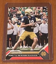 2023 TOPPS NOW BOWMAN U #4 SAM HARTMAN - NUMBERED 4/10 RED PARALLEL NOTRE DAME