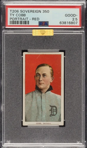 T206 Sovereign 350 Ty Cobb Portrait - Red PSA 2.5