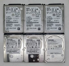 Lot of 6 Hard Drive 1 TB 2.5" SSD different brands check the description