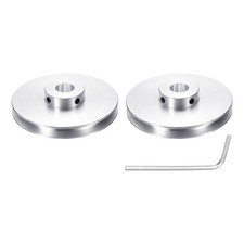 2Pcs Single Groove Pulley, 14mm Fixed Bore 80mm Outer Diameter for 6mm Belt