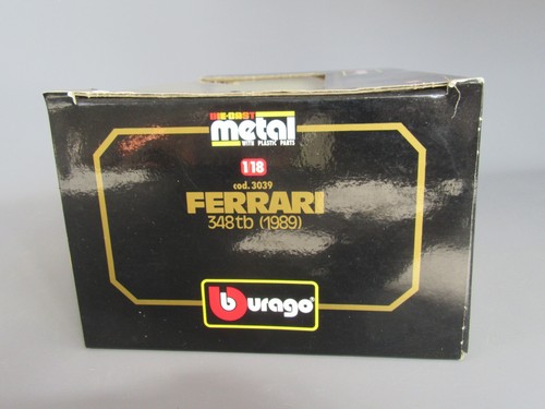 C461 Burago 3039 Italia Caja Vacía 1:18 Para Ferrari 348 TB Pininfarina 1989 - Imagen 6 de 10