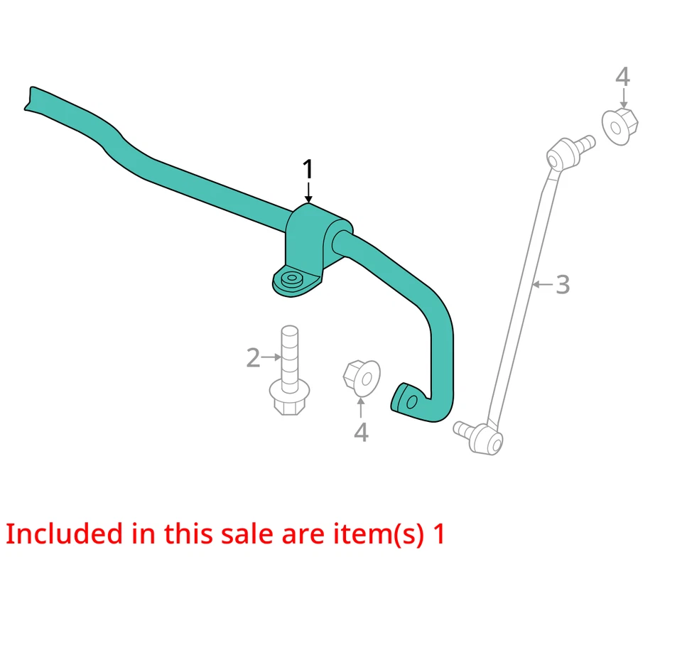 2021 Volkswagen Jetta FWD Front Stabilizer Bar OEM 28K Miles - LKQ363892156 - Image 4 of 4