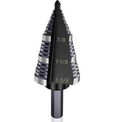 AIMLENTOOL 1/4 to 1-3/8 Inch Step Drill Bit, M2 High-Speed Steel Double Flute...