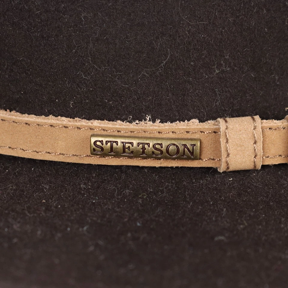Chapeau Second Hand Stetson en Feutre Noir Taille M USA - Photo 3/4