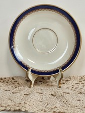 Lenox Jefferson Presidential Collection Saucer Blue Band, Red & Gold Decor