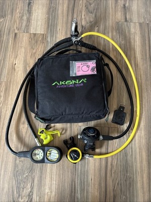 Aqua Lung Scuba Regulator Set Delta Oceanic & Octopus, Black/Yellow