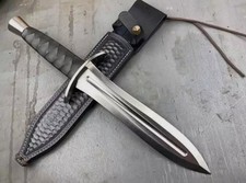 CUSTOM HANDMADE D2 STEEL HUNTING BOWIE SURVIVAL KNIFE SHEATH