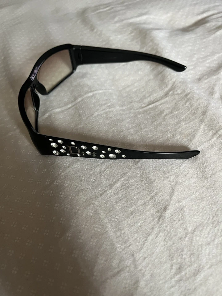 Vintage Christian Dior Sunglasses With Swarovski Crystals Black From 2005 - Image 4 of 4
