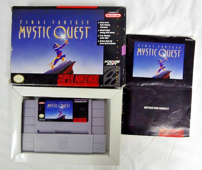 Super Nintendo SNES Final Fantasy: Mystic Quest Video Game w/ Box & Manual!