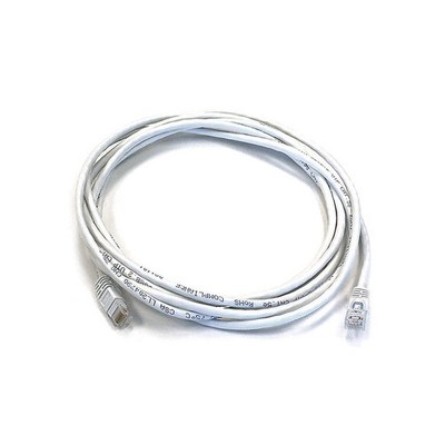 MONOPRICE 3391 Patch Cord,Cat 5e,Booted,White,10 ft. 5VYZ4