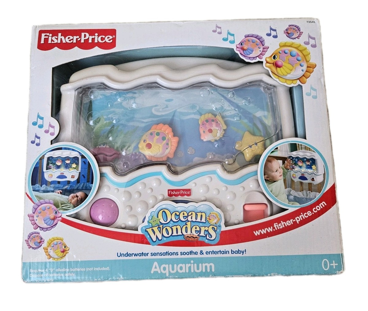 フィッシャー、ワンダフルナイト Vintage Fisher Price Ocean Wonders Aquarium Crib Soother Works