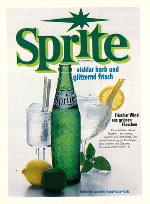 3w23142/ Alte Reklame aus 1968   SPRITE   Aus dem Hause COCA-COLA.