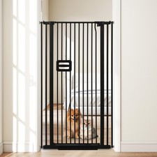 HIDOG 55'' Extra Tall Cat Gate, 30.1"-34.1" Wide Auto Close Tall Pet Gate for...