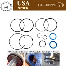 Hydraulic Log Splitter Cylinder Rebuild Seal Kit for 5.0"bore X 2.0" Rod Cylinde