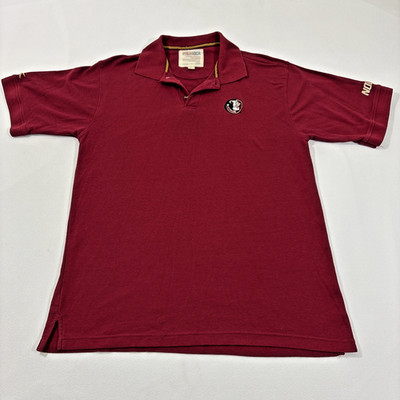 Florida State Seminoles Polo Shirt Men s L PressBox Mesh Knit Heavyweight Noles