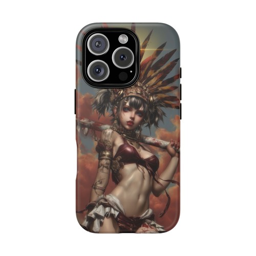 Phone Ink - Cover Case for iPhone Galaxy Pixel - Ancient Aztec Girl Headdress - Picture 2 of 261