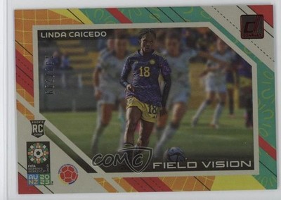 2023 Donruss FIFA Women's World Cup Field Vision Red Linda Caicedo Rookie RC kf4