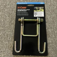 Curt Universal Zinc Plated Trailer Safety Chain Holder Bracket (2" Shank) 45806