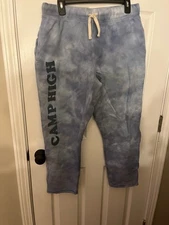 Camp High Collective Sweatpants Tie-Dye Spellout Design - Made USA - Size Medium