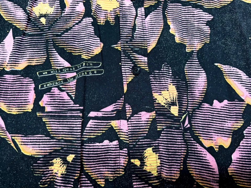 Volcom Mens Hawaiian Aloha Short Sleeve Viscose Black Multi Shirt X Large XL - Image 3 of 4