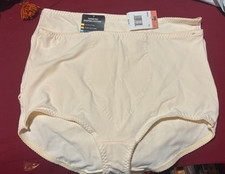 2 NEW BALI VINTAGE TUMMY SHAPES BRIEF PANTY BEIGE SIZE 3X NWT 33 RETAIL
