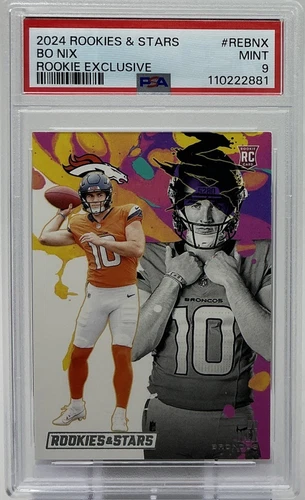Bo Nix Rookie PSA 9 - 2024 Panini R&S ‘Exclusives’ -Broncos, Auburn, Oregon