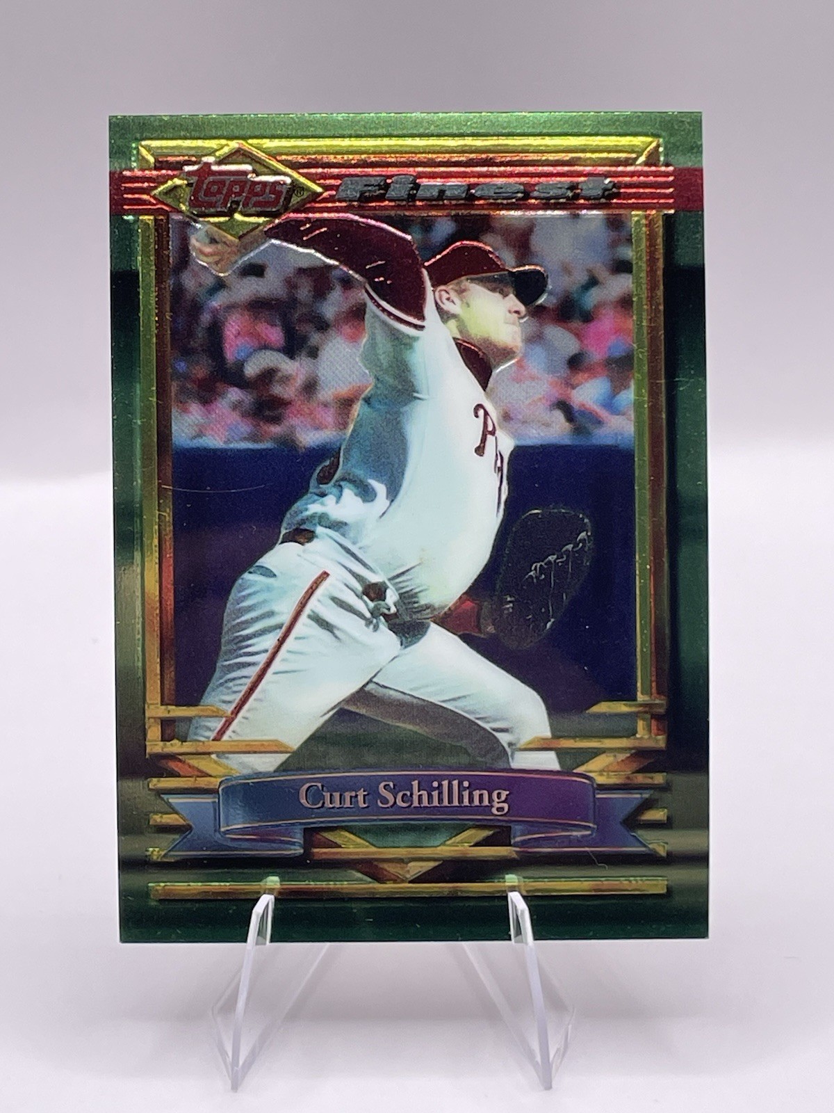 Topps 1994 Finest Curt Schilling #150 Refractor Phillies Baseball Refractor