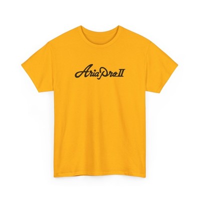 Aria Pro II Script Logo T-Shirt Tee Retro Guitar Bass Gift Japan 13 Colors
