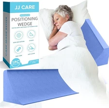 JJ CARE Bed Wedges & Body Positioners - 23.6 Inch, 30 Degree Curved Blue 