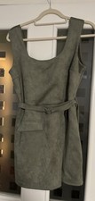 Quiz Faux Suede Skort Dress Sleeveless Size 12