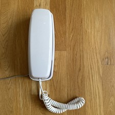 VINTAGE AT T TRIMLINE 210 PUSH BUTTON WHITE CORDED HOME TELEPHONE TESTED