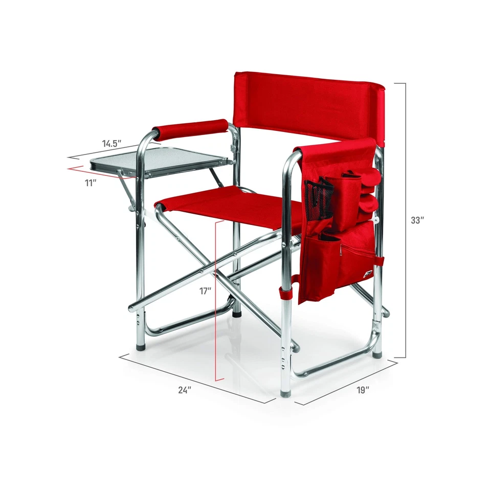 PICNIC TIME NFL Unisex-Adulto NFL Silla Deportiva con Mesa Auxiliar, Silla de Playa, C... Foto 3 de 4