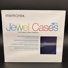 Memorex 10 Pack NIB Standard Multicolored Jewel DVD or CD Cases