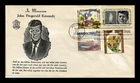 US COVER PRESIDENT JOHN F KENNEDY MEMORIAM FDC SCOTT 1246 SUDAN COMBO