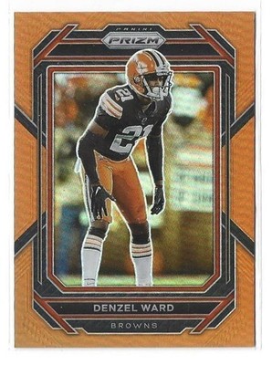 Denzel Ward 2022 Panini Prizm Orange Prizm #/249