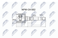 Gelenksatz Antriebswelle NTY NPW-CH-002 FüR Voyager Chrysler Dodge Caravan 3 4