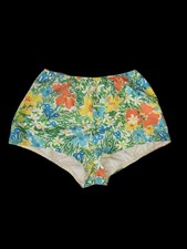 1970s Women's High Waisted Bikini Bottom Flower Power Mod Retro JC Penny