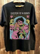 System Of A Down Band T shirt 90s Short Sleeve tee Black Unisex Men Women