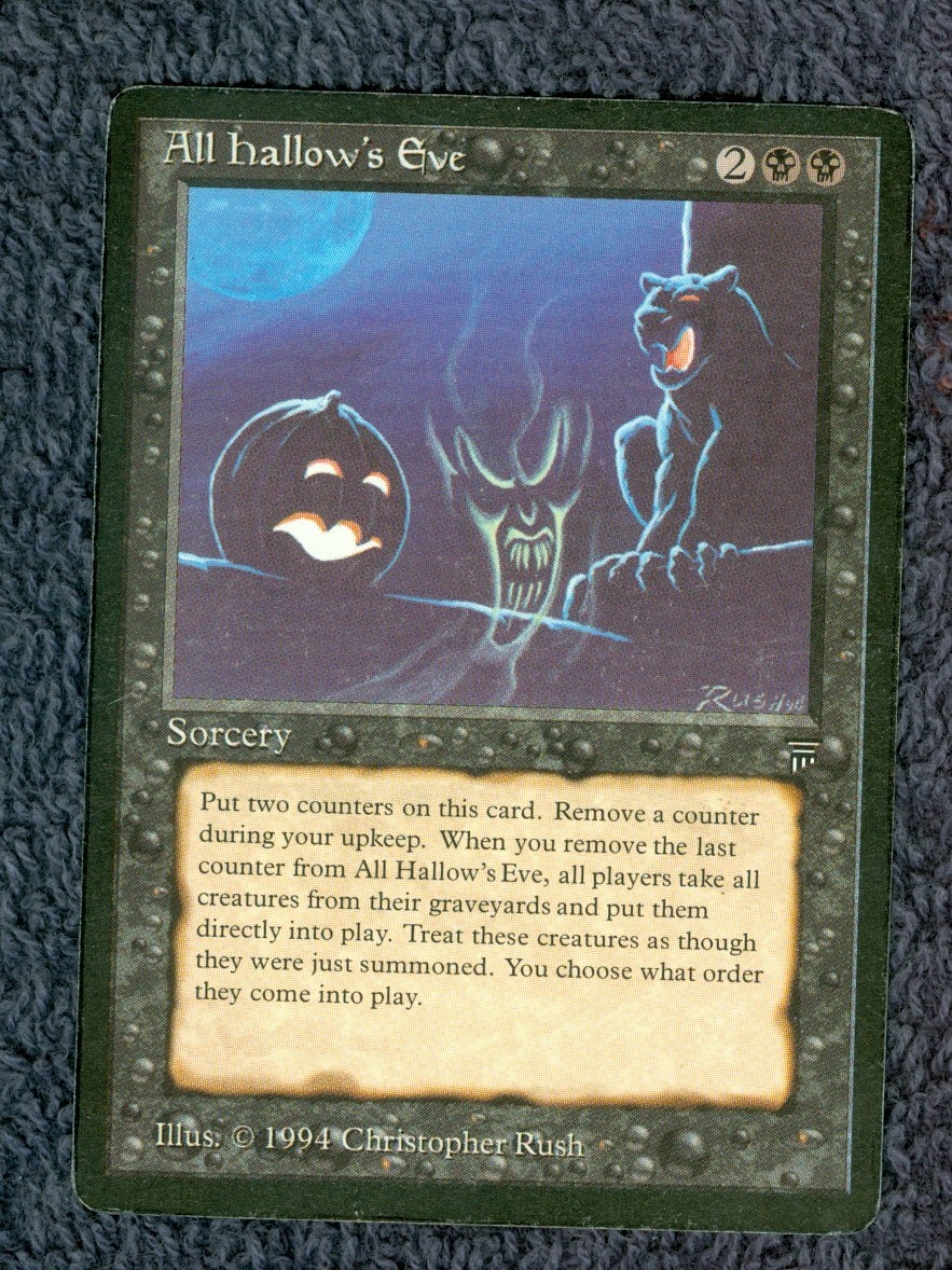 ALL HALLOW'S EVE rare   1994 LEGENDS  Magic the Gathering  Light play