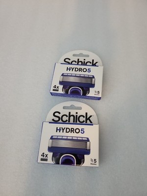 2 boxes -Schick Hydro 5 Blades (4 Pack Cartridges) with Skin Guards & Gel Pools 